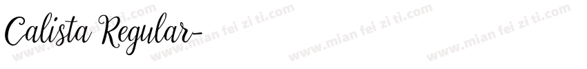 Calista Regular字体转换
